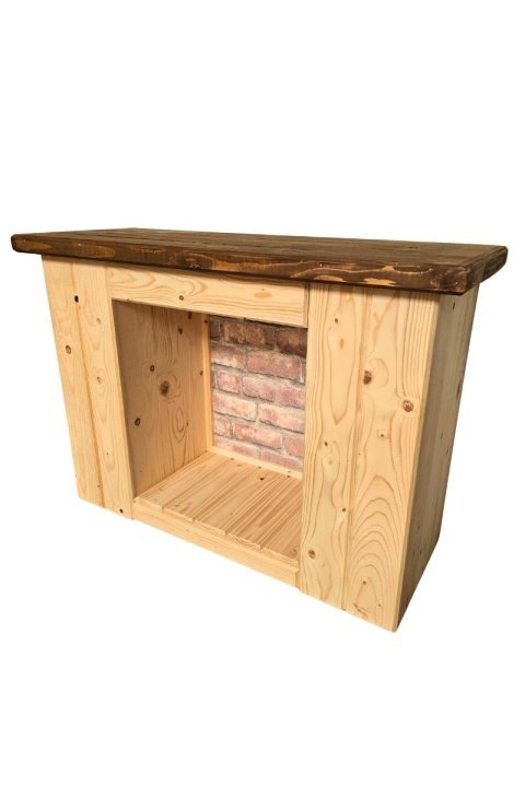 Cheminee de Noel en bois petit modèle