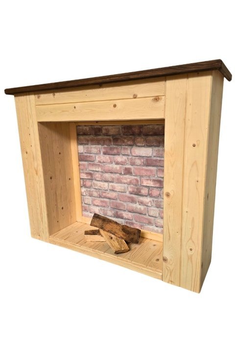 Fausse cheminée en bois dimentions: 1000x820x330