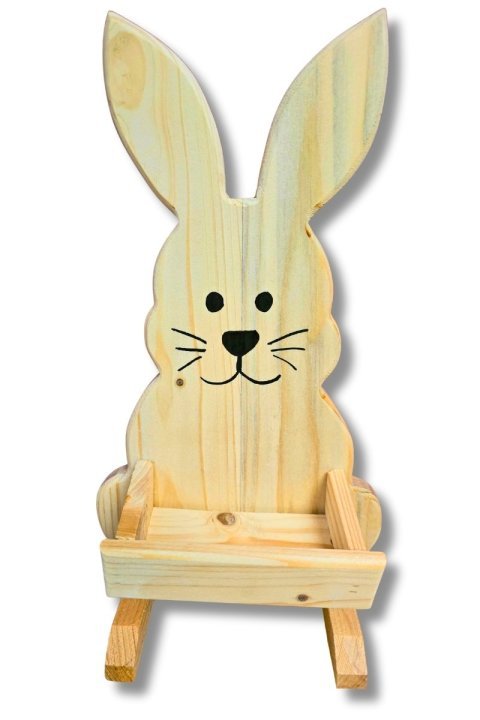 Petit lapin de Pâques en bois recyclé