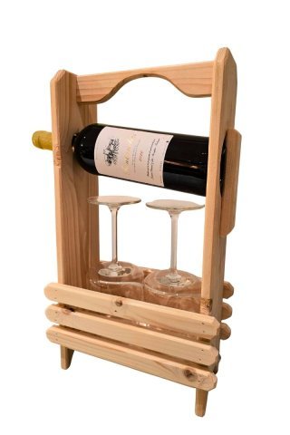 Porte bouteille de vin en bois