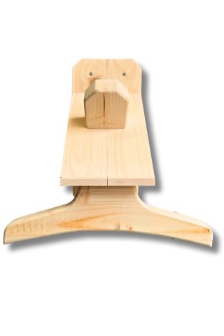 Porte casque moto en bois