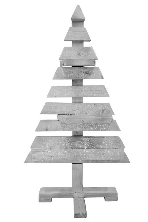 Sapin de Noel en bois argente